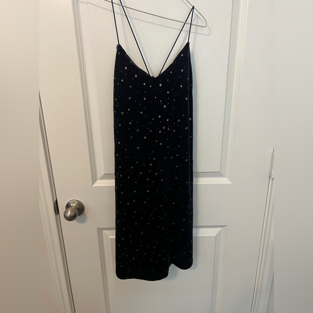 ROMWE Black Starry Backless Dress